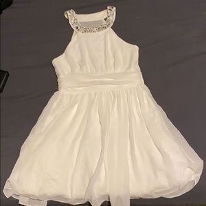 Short white party dress